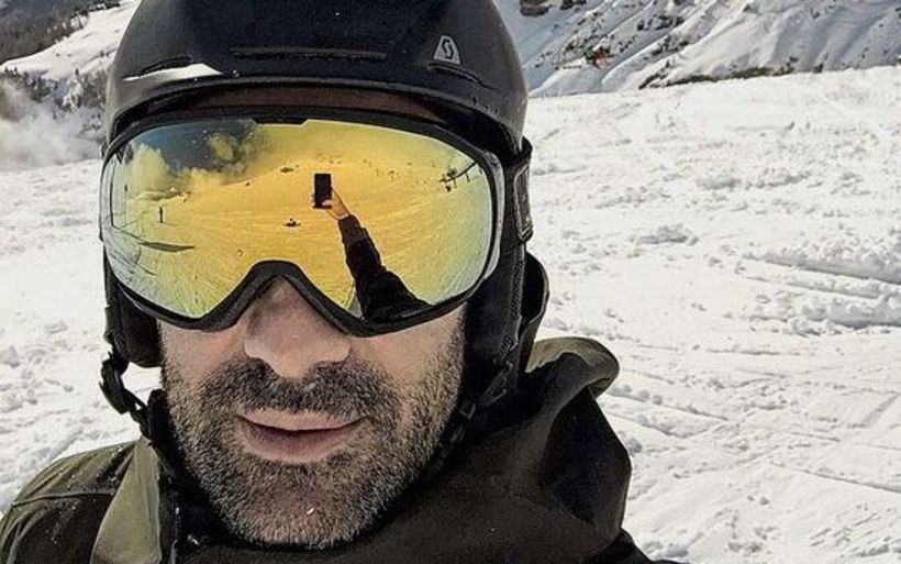 Sportfan Wittwer auf der Skipiste.