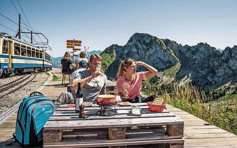 Les acteurs touristiques (ici les Rochers-de-Naye) valorisent de plus en plus les spécialités culinaires.