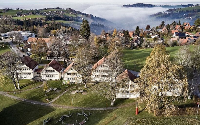 Das Kinderdorf Pestalozzi von oben.