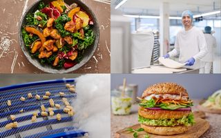 Durch eine selbst entwickelte Fermentationstechnologie entstehen aus Nebenprodukten pflanzliche Protein-Alternativen wie Geschnetzeltes, Nuggets oder Patties.