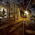 A l'intérieur de mines de sel.