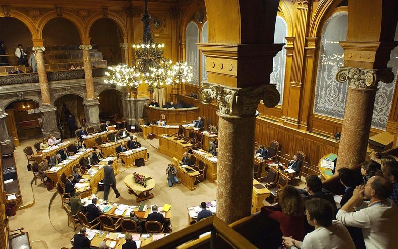 Ständeratssaal während der Session