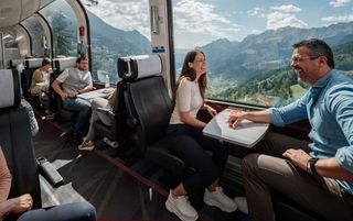 Fahrgäste Bernina Express