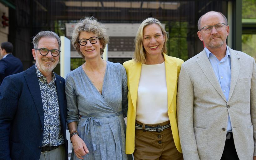 Adrian Stalder, Nicoletta Müller, Julia Geffers, und Lukas Kalbermatten.