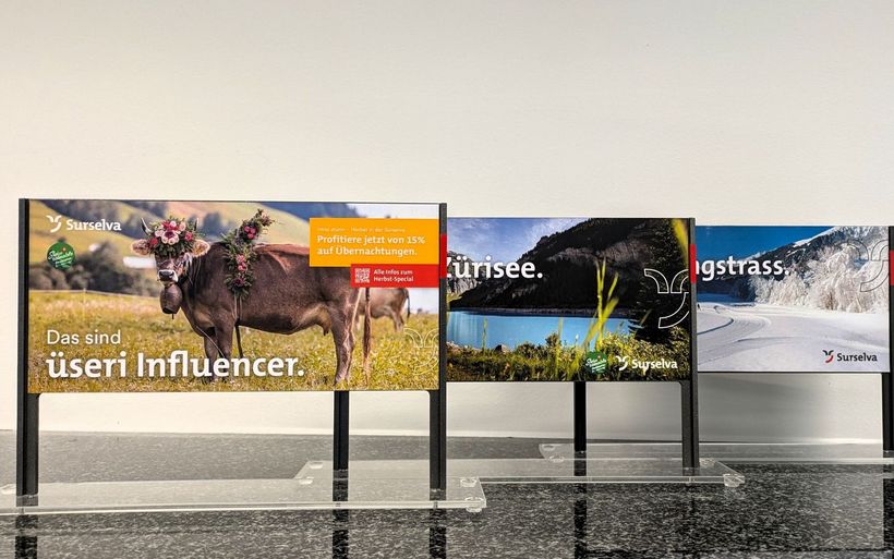 Plakatkampagne von Surserlva Tourismus