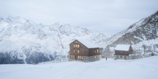 Die Weissmieshütte SAC im Winter