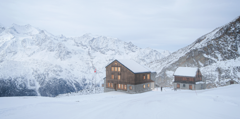 Die Weissmieshütte SAC im Winter