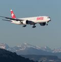 Swiss-Flugzeug im Landeanflug