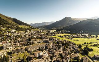 Davos, Aussicht auf Dorf