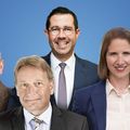 Collage mit Jürg Balsiger, Christian Eckert, Stefan Schmid und Letizia Elia