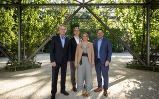 Sie wollen die Nachfolge von Andreas Züllig antreten: Martin von Moos, Urs Bircher und Marie Forestier, Claude Meier (v. l.).