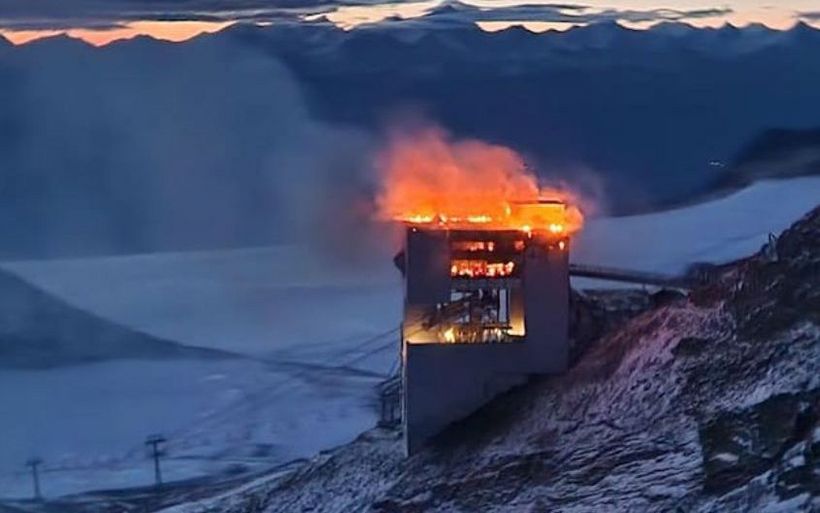 Brand im Restaurant Botta