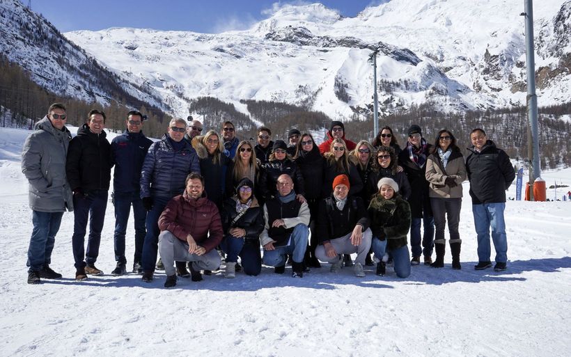 Reisegruppe in Saas-Fee