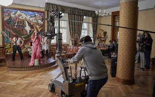 Impression von den Dreharbeiten im Hotel Sinestra.