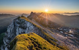 Sonnenaufgang auf der Schrattenfluh Soerenberg_