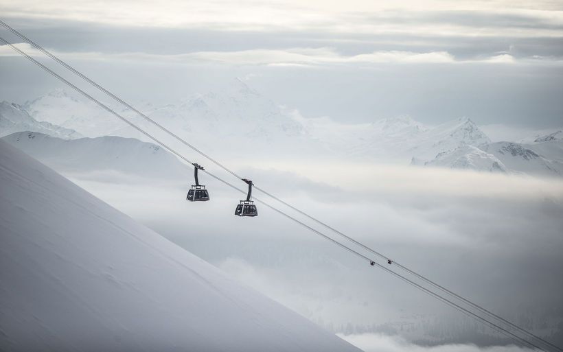 Gondelbahn im Winter