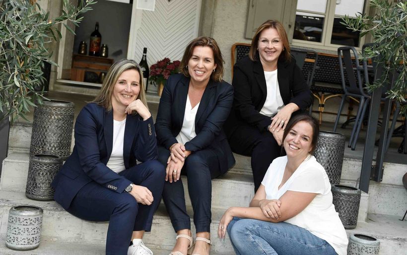 Isabel Wirth, Alice Leu, Valérie Burnier und Sandrina Estrada-Glaser 