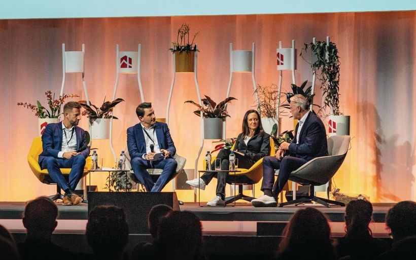 Diskutierten über die vielen Herausforderungen bei der Nachfolgeplanung (v. l.): Giles Zollinger, Reto Grohmann, Bettina Zinnert und Peter Gloor.
