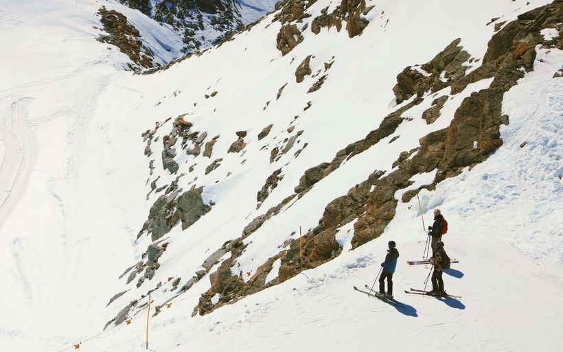 Skifahren, Corvatsch, Sils im Engadin/Segl, Switzerland