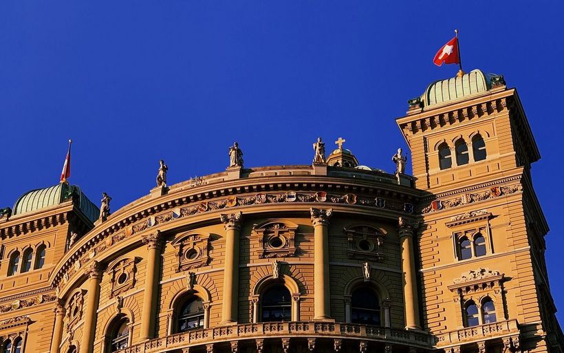 Bundeshaus Bern im Abendlicht