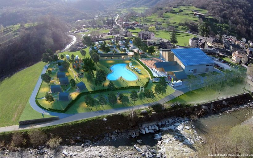 Visualisierung des Projekts Camping Olivone