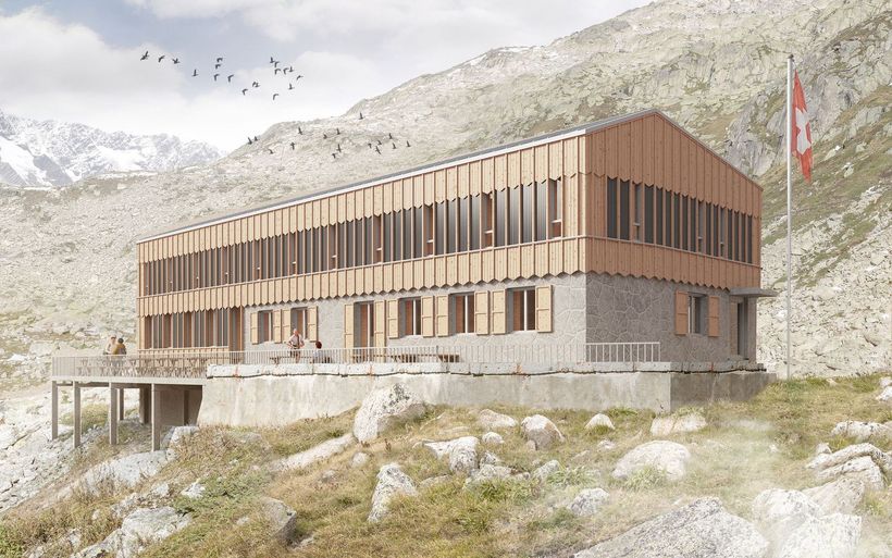 Bergseehütte SAC Aussenansicht