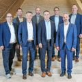 Der Vorstand von Seilbahnen Schweiz (hinten v.l.n.r): Michele Beffa, Antoine Micheloud, Michael Ackermann, Adrian Jordan, (vorne v.l.n.r) Valentin König, Berno Stoffel (Direktor), Hans Wicki (Präsident), Marco Luggen. Abwesend: Fréderic Füssenich