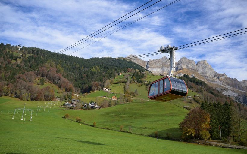 Luftseilbahn Klostermatte im Sommer