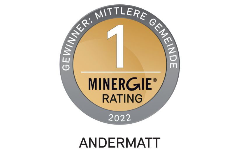 Abzeichen für den ersten Platz im Minergie-Rating