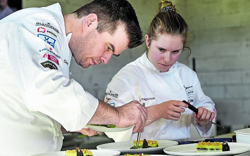 le chef Christohp Hunziker et sa commis