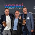 Nehmen den «Swiss Out of Home Award» entgegen: Christoff Strukamp, Creative Director Zimmermann Communications, Kaspar Weber, Vizedirektor Ticino Turismo, mit, Rolf Zimmermann, Firmeninhaber von Zimmermann Communications (v.l.)