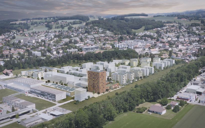 Campus technologique de Marly avec l'hôtel 