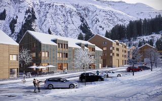 In Dieni/Sedrun soll ein neuer Dorfteil mit 13 Gebäuden entstehen. Das geplante Resort soll über 410 Hotelzimmer und 119 Wohneinheiten verfügen. 