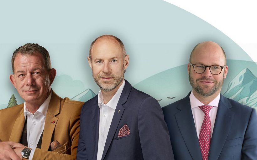 Les candidats Philippe Vaes, Pierre Isenschmied et Brice Lavedrine.